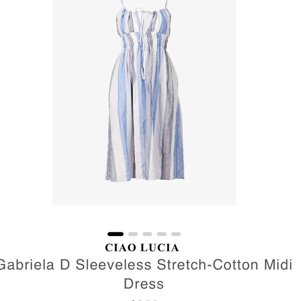 Ciao Lucia Blue and White Midi Dress